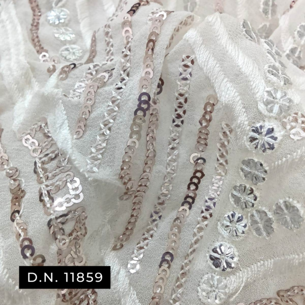 Mesmerizing Heavy Embroidery Georgette Fabric for Dresses - Perfect for Lehenga, Anarkali, Gown, and Saree Designs - Image 7