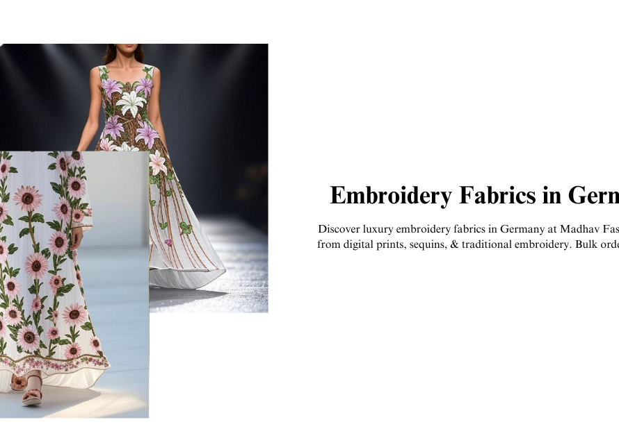 Embroidery Fabrics in Germany: A Guide to Trends, Patterns, and Sourcing from Madhav Fashion