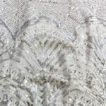 Heavy Saree Fabric with Multicolor Sequins