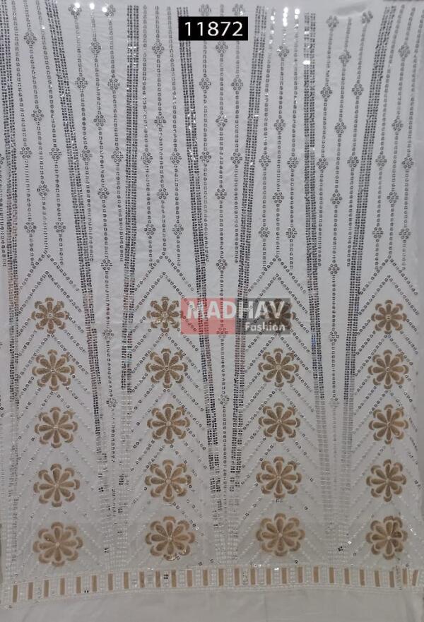 Luxurious Daman Pattern Georgette Fabric