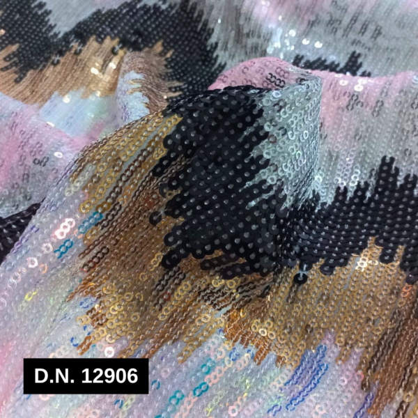 Luxurious Multicolor Sequins Georgette Fabric for Stunning Garments