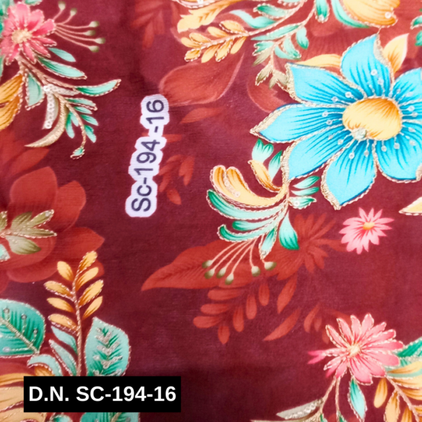 Maroon Chinon Embroidery Fabric – Luxurious for Weddings & Special Occasions