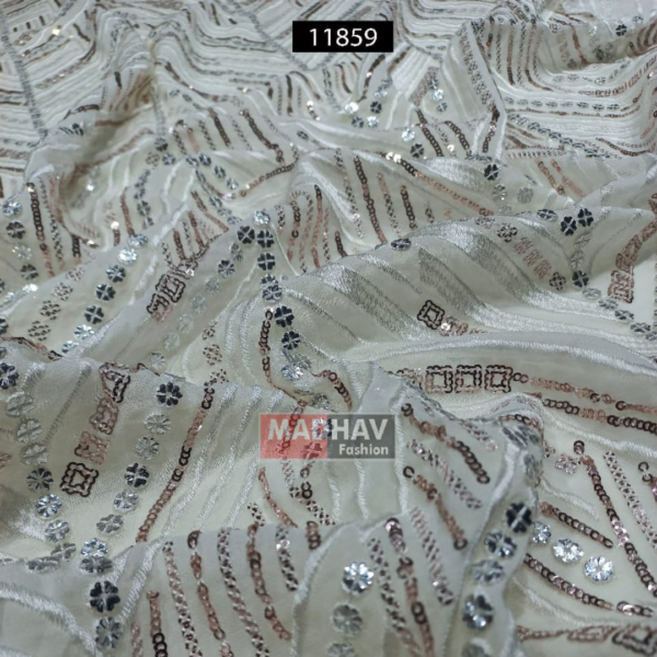 Mesmerizing heavy Embroidery Fabric for Dresses