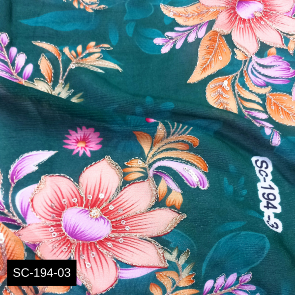 Premium Chinon Fabric for Sarees and Kurtis