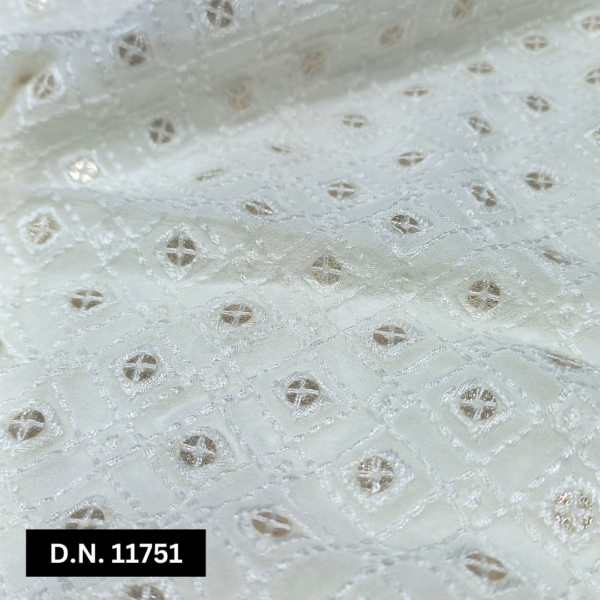 Schfilli Embroidery Viscose Georgette Fabric for High-End Fashion