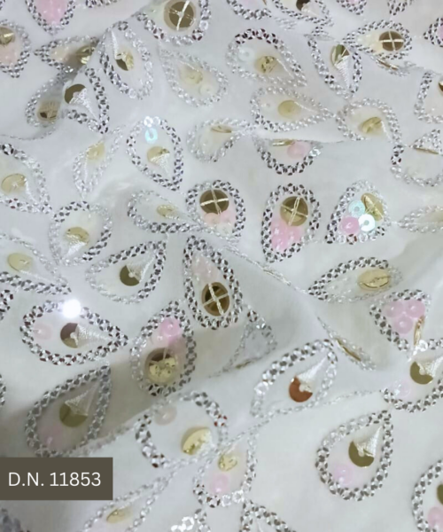 Allover Pattern Sequin Georgette Fabric