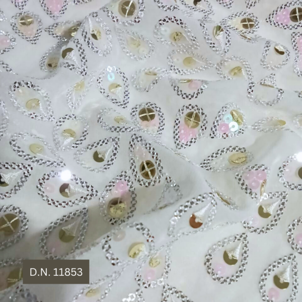 Allover Pattern Sequin Georgette Fabric