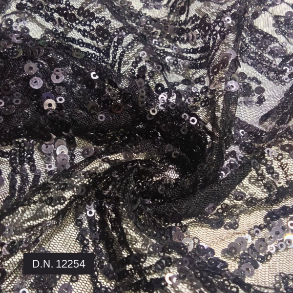 Black Sequin Fabric for Dress