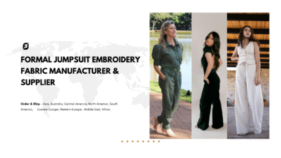Formal Jumpsuit Embroidery Fabric Manufacturer & Supplier