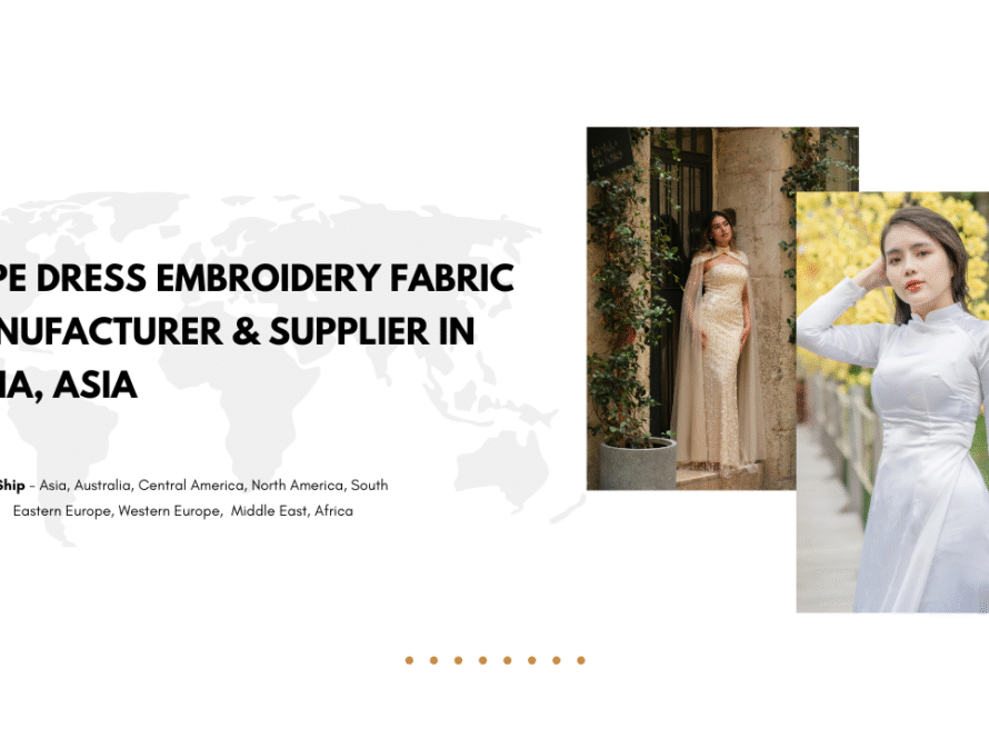Cape Dress Embroidery Fabric Manufacturer & Supplier in India, Asia