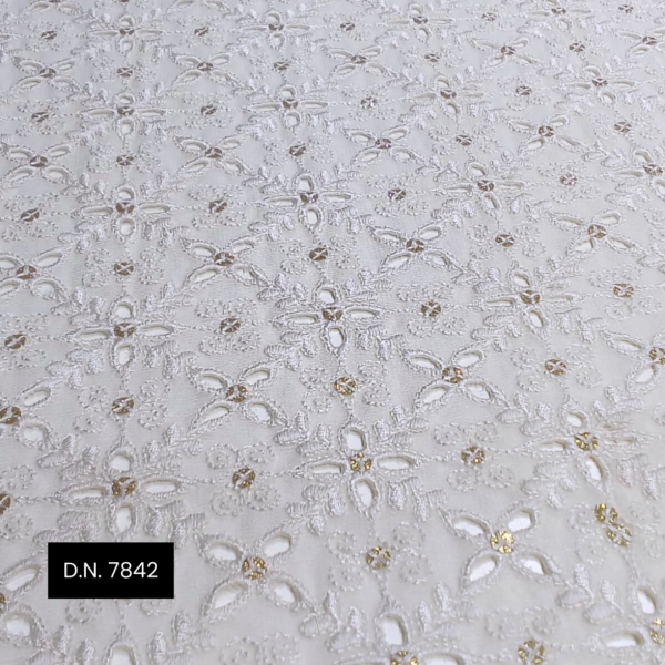 Buy Schiffli Lace Designer Fabric Online – Madhav Fashion