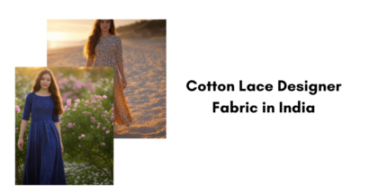 Cotton Lace Designer Fabric in India