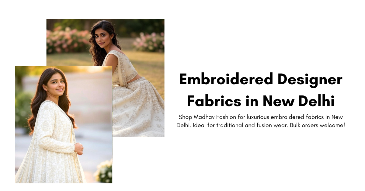 Discover the Best Embroidered Designer Fabrics in New Delhi: Trends, Patterns, and Global Appeal