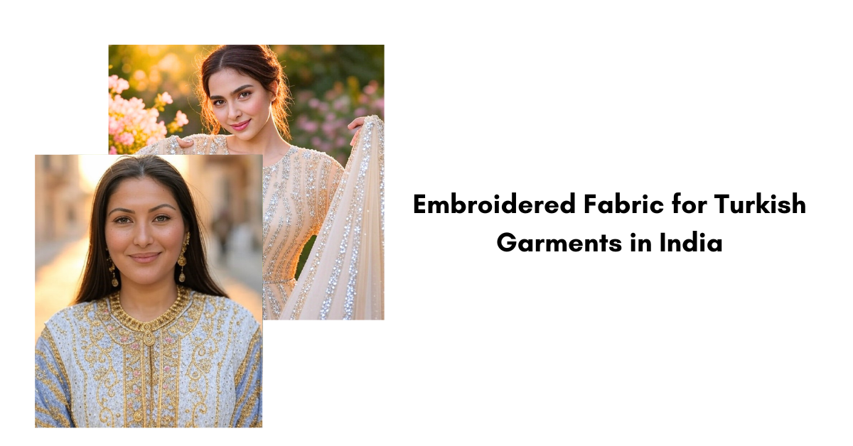 Embroidered Fabric for Turkish Garments in India