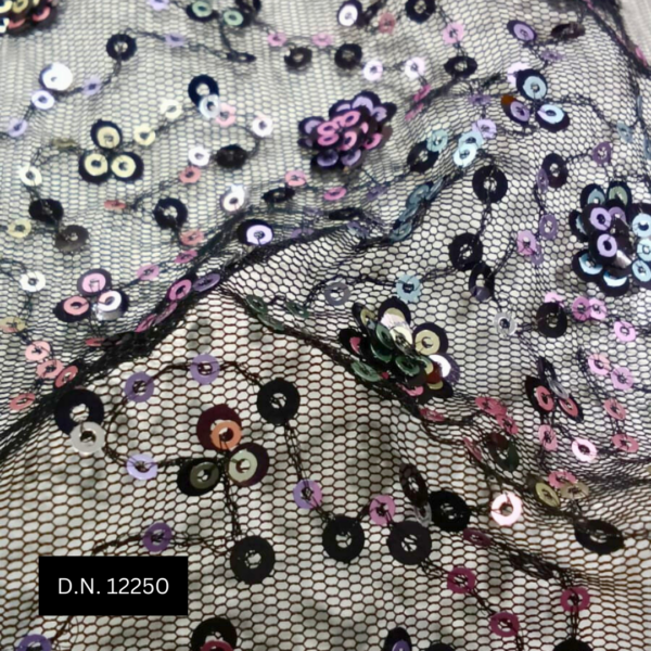 Floral Georgette Sequin Fabric – Shine in Style