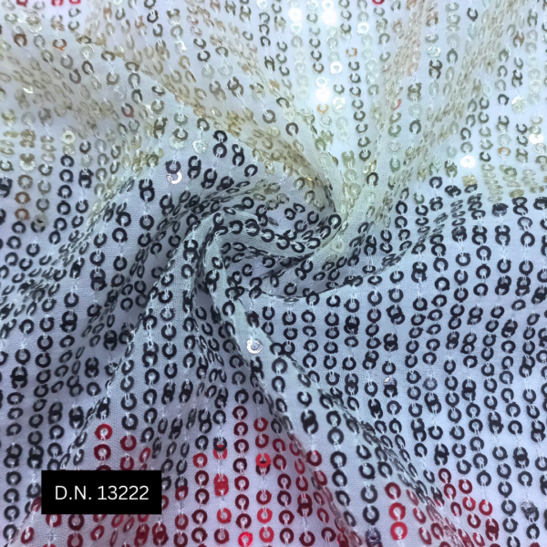 Glamorous 3-Color Lyning Sequins Fabric for Stunning Partywear Dresses