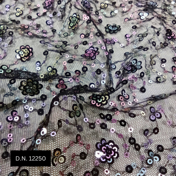 Luxury Floral Embroidery Sequin Fabric for Weddings & Dresses