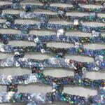 Premium Sky Blue Sequin Embroidery Net Fabric
