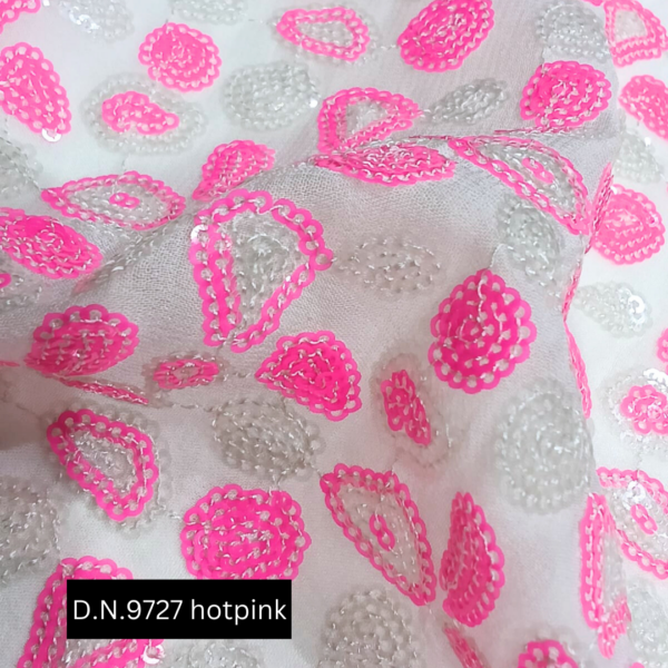 Show now Hot Pink Sequin Fabric