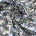 Sky Blue Sequin Embroidered Fabric for Luxury Fashion Creations