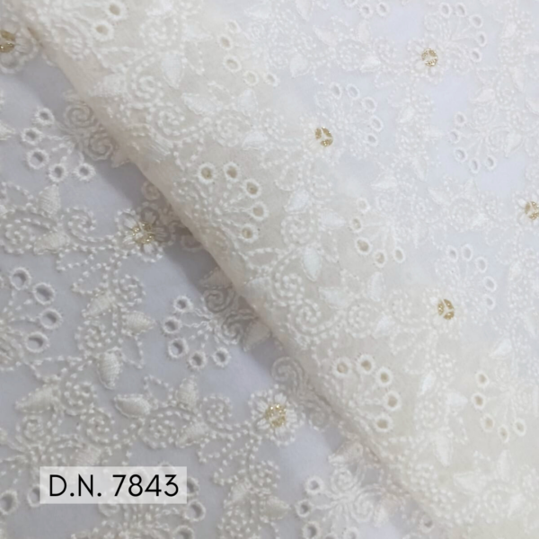 Swiss Embroidery Georgette Fabric – Soft, Stylish, and Luxurious