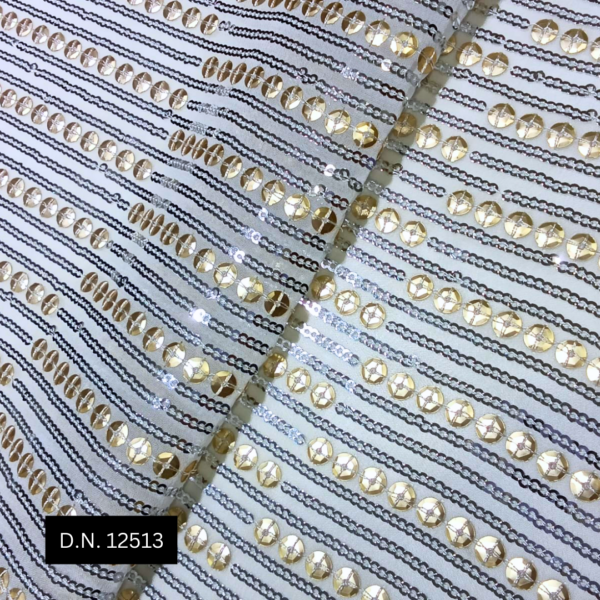 Awesome Sidelining Pattern Sequin Fabric