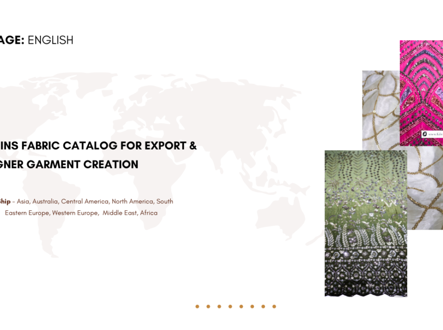 Sequins Fabric Catalog for Export & Designer Garment Creation