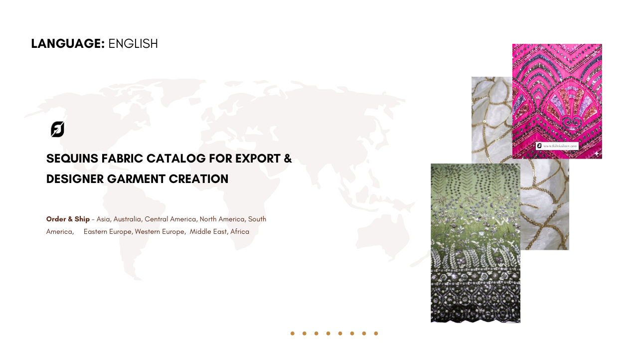 Sequins Fabric Catalog for Export & Designer Garment Creation