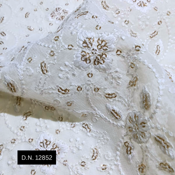 Buy Luxury Embroidered Georgette Fabric