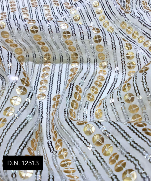 Buy Sidelining Pattern Sequin Fabric