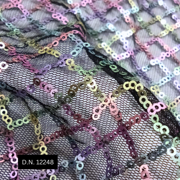 Buy Squires Lining Net Sequins Fabric – A Touch of Luxury and Elegance