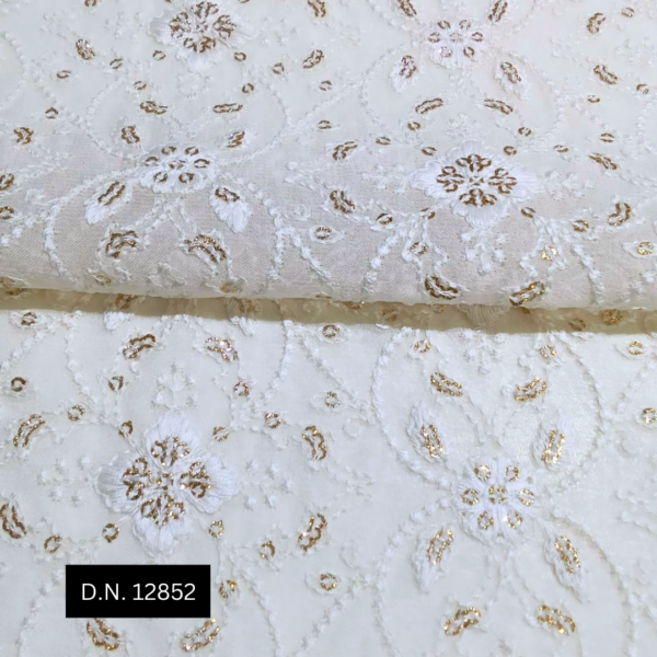 Designer Embroidered Georgette Fabric