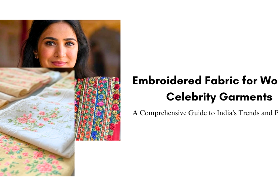 Embroidered Fabric for Womens Celebrity Garments