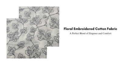 Floral Embroidered Cotton Fabric