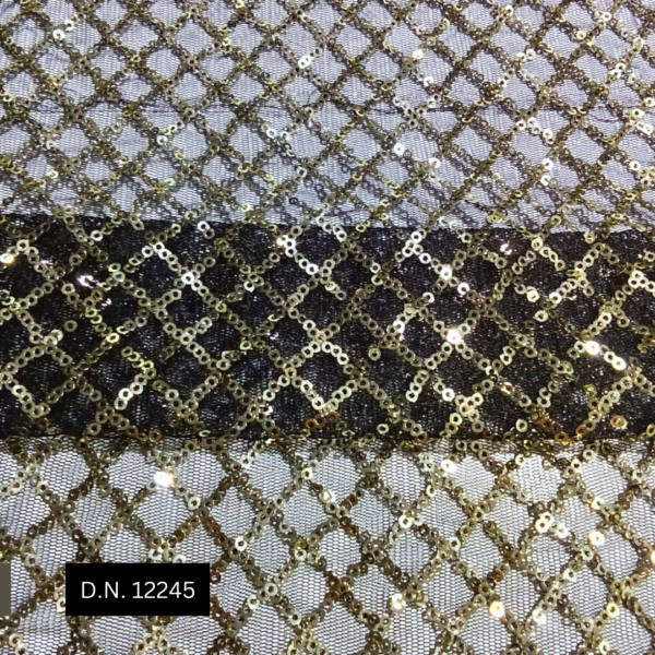 Geometrical Sequins Embroidery Fabric