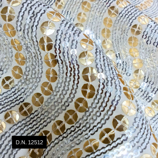 Luxury Gold Sequin Lining Fabric – Perfect for Wedding & Evening Wear