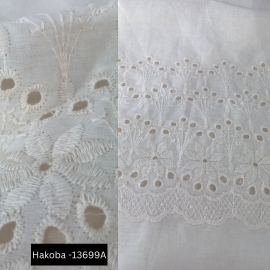 Buy Schiffli Hakoba Embroidered Cotton with Border Lace – Global