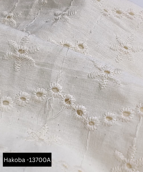 Premium 100% Cotton Lace Fabric with Hollow Embroidery - Wholesale Supplier