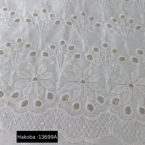 Premium Schiffli Cotton Lace Design – Ideal for Garments & Couture