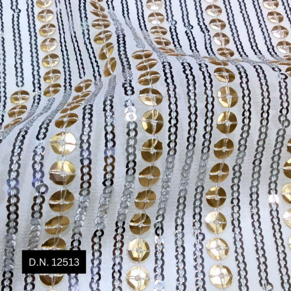 Premium Sidelining Pattern Sequin Fabric