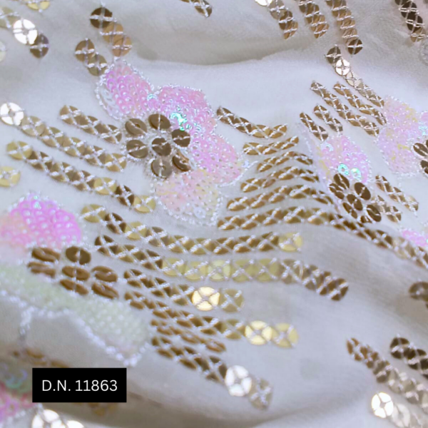 Shop Now Stunning Soft Pink Gold Sequins Fabric