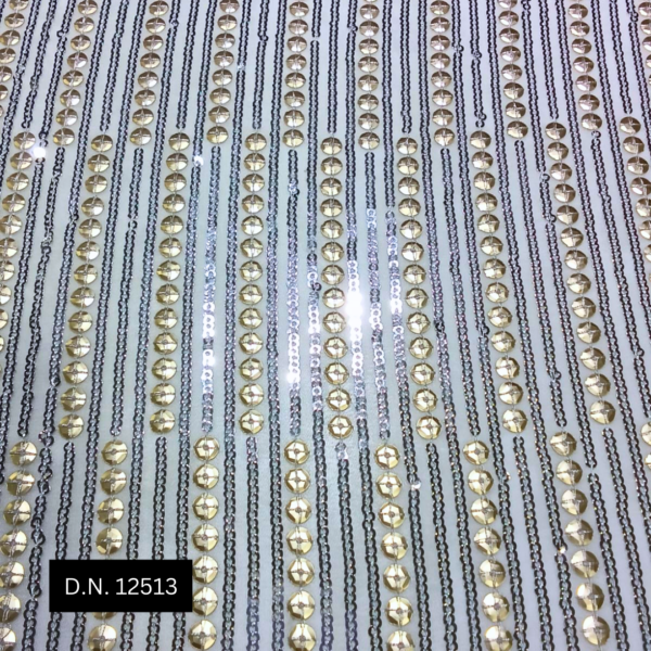 Stunning Sidelining Pattern Sequin Fabric