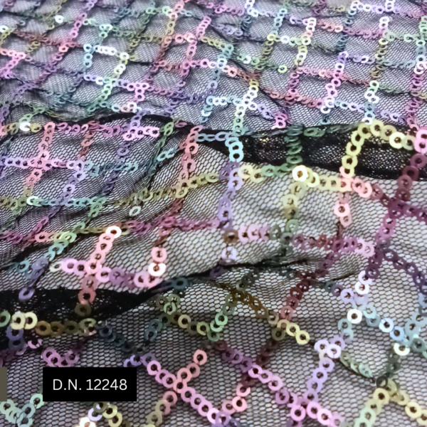 premium Squires Lining Net Sequins Fabric – A Touch of Luxury and Elegance