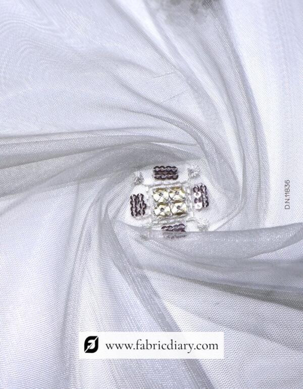 Designer Dupatta Fabric with Sequins Work (6)