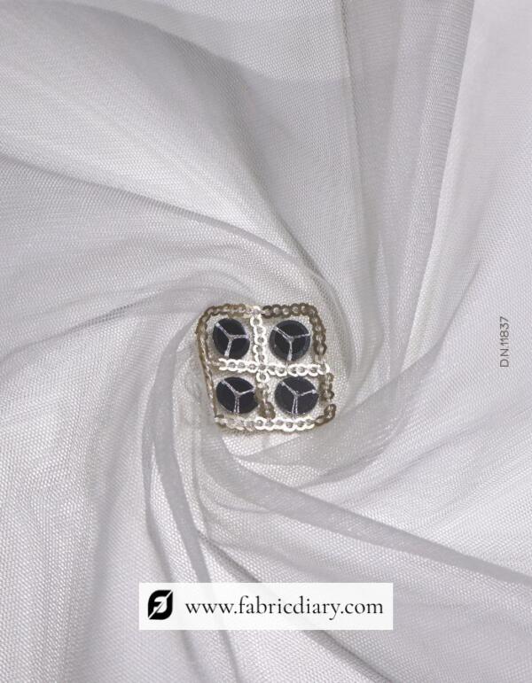 Embroidered Dupatta Fabric with Light Sequins Work (2)