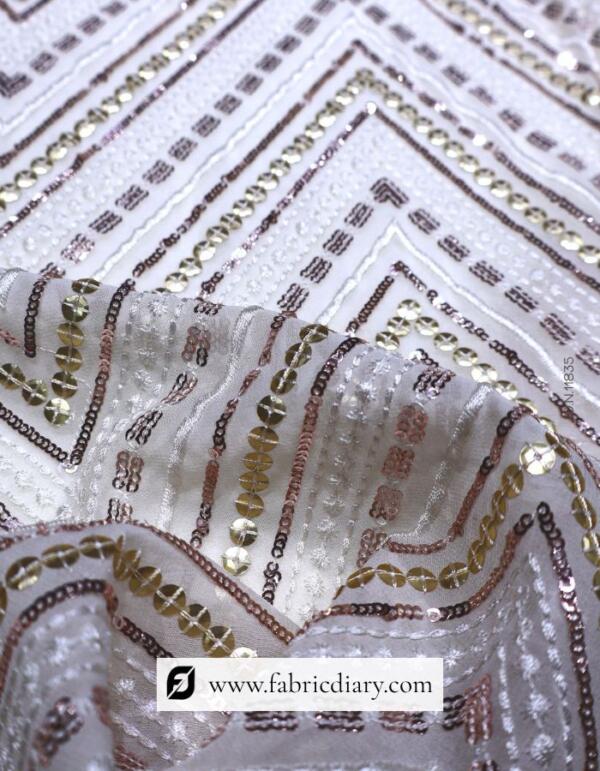 Luxurious Sequins Fabric for Red Carpet and Evening Wear #11835