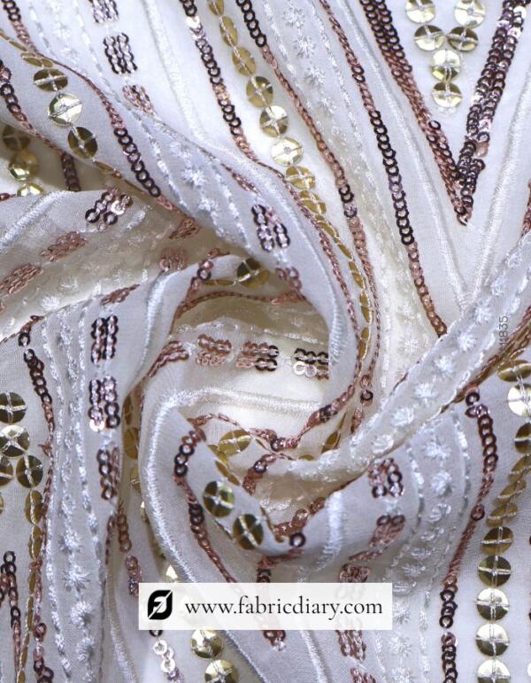 Luxurious Sequins Fabric for Red Carpet and Evening Wear