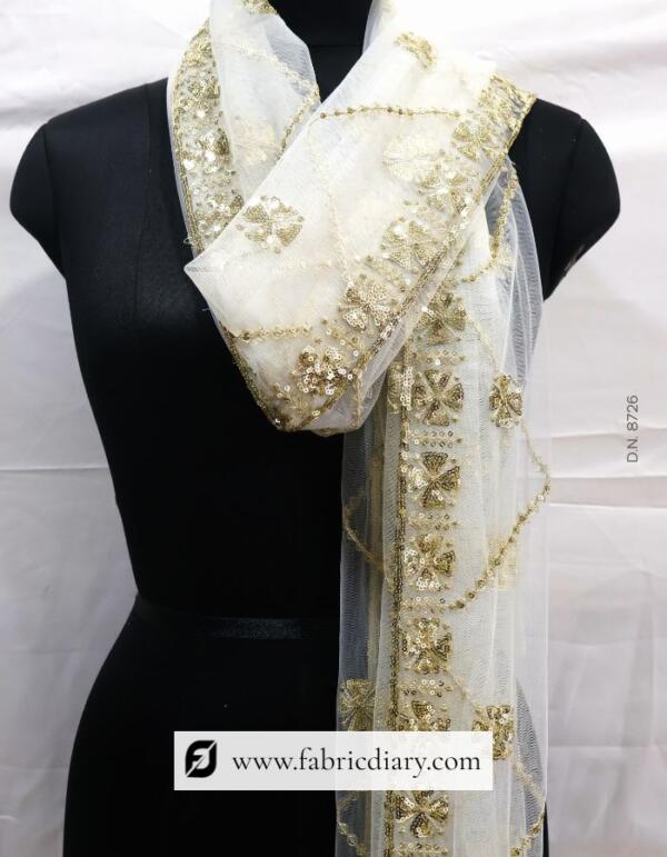 Luxury Net Dupatta Lace Fabric