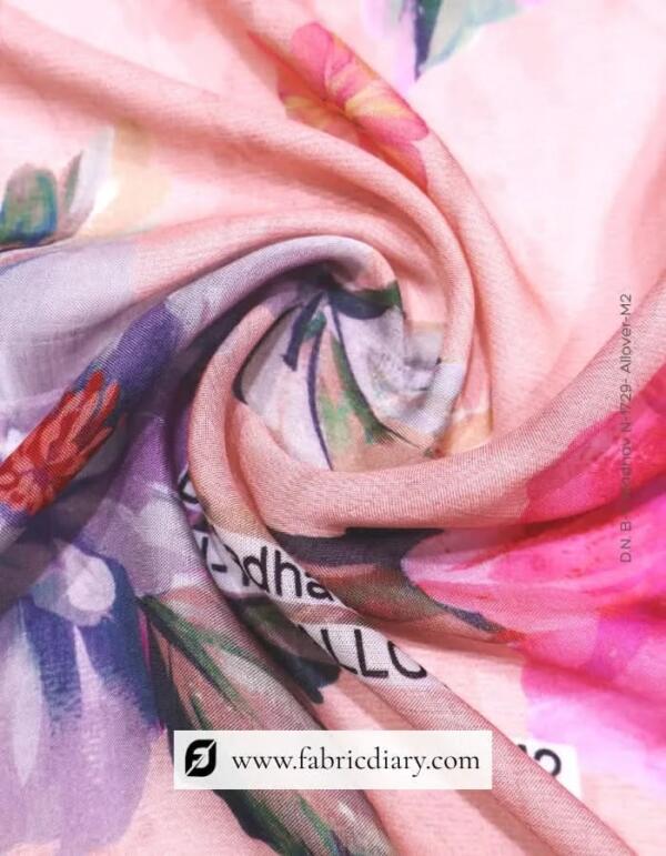 Pink Floral Muslin Girls Fabric – Wholesale UK Supplier | Madhav