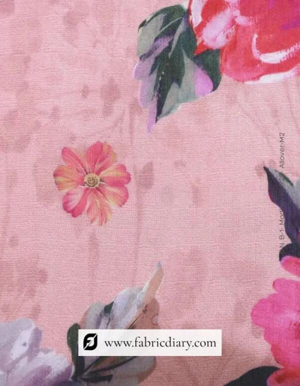 Pink Floral Muslin Girls Fabric – Wholesale UK Supplier